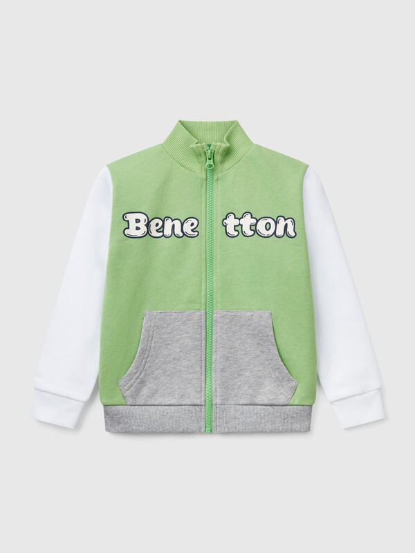 Sweatshirt in cotton with zip Junior Boy