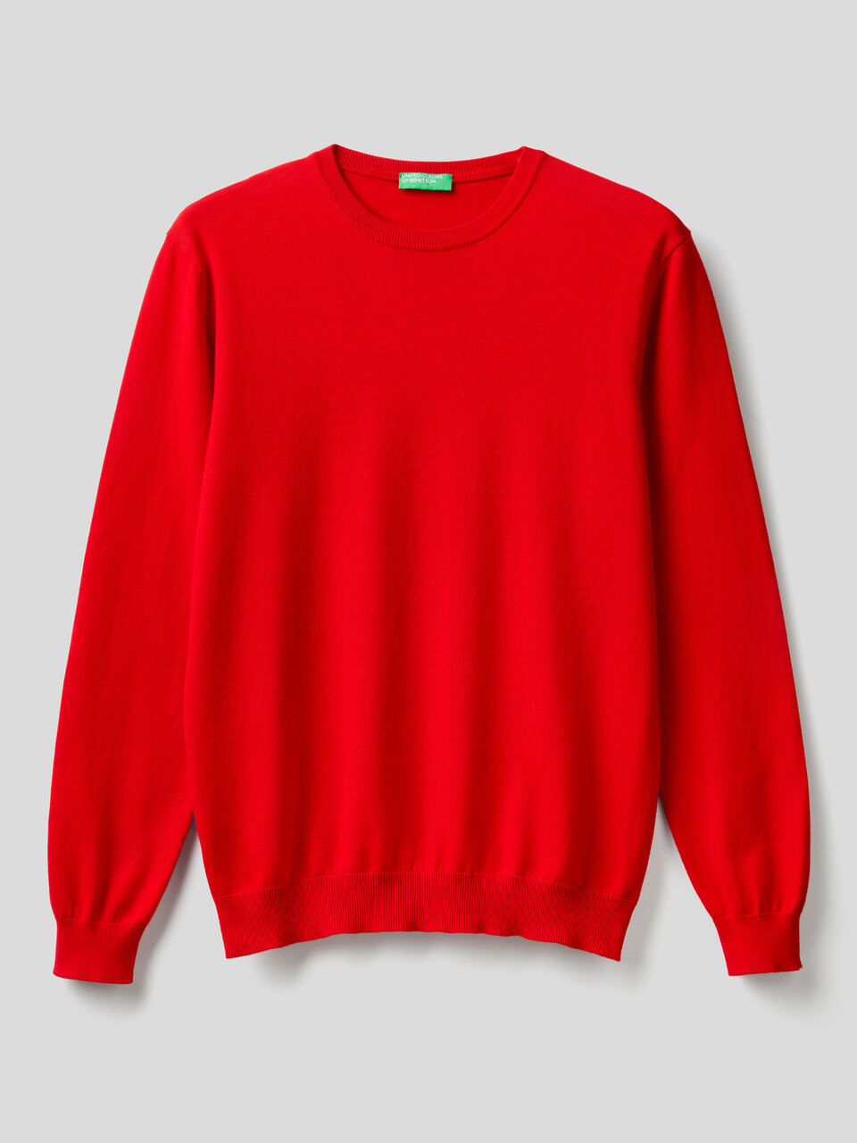 100% cotton crew neck sweater image number 1