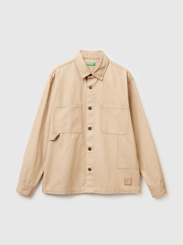 Overshirt in pure cotton Men