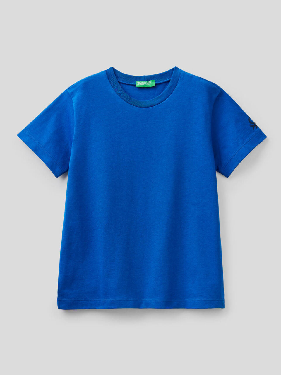 Organic cotton t-shirt with logo print image number 1