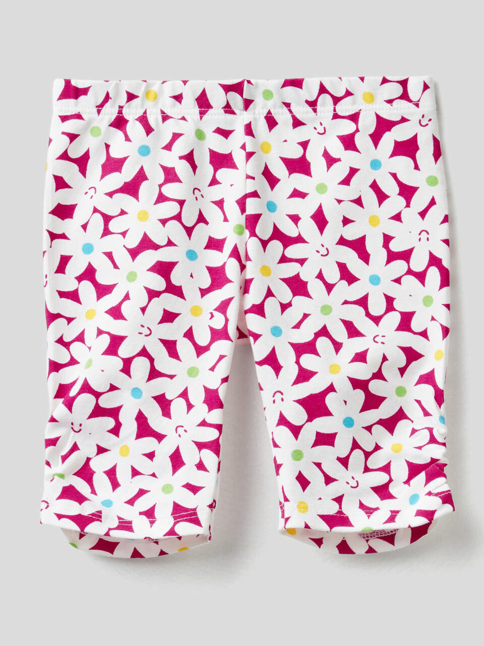 Printed leggings in stretch cotton image number 1