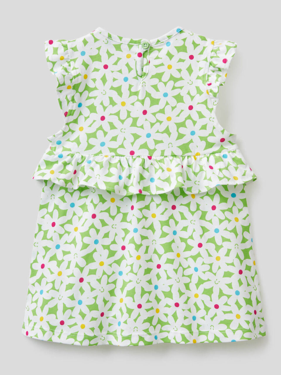 Dress in 100% cotton with frill image number 2