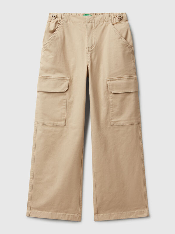 Parachute trousers in stretch cotton Junior Girl