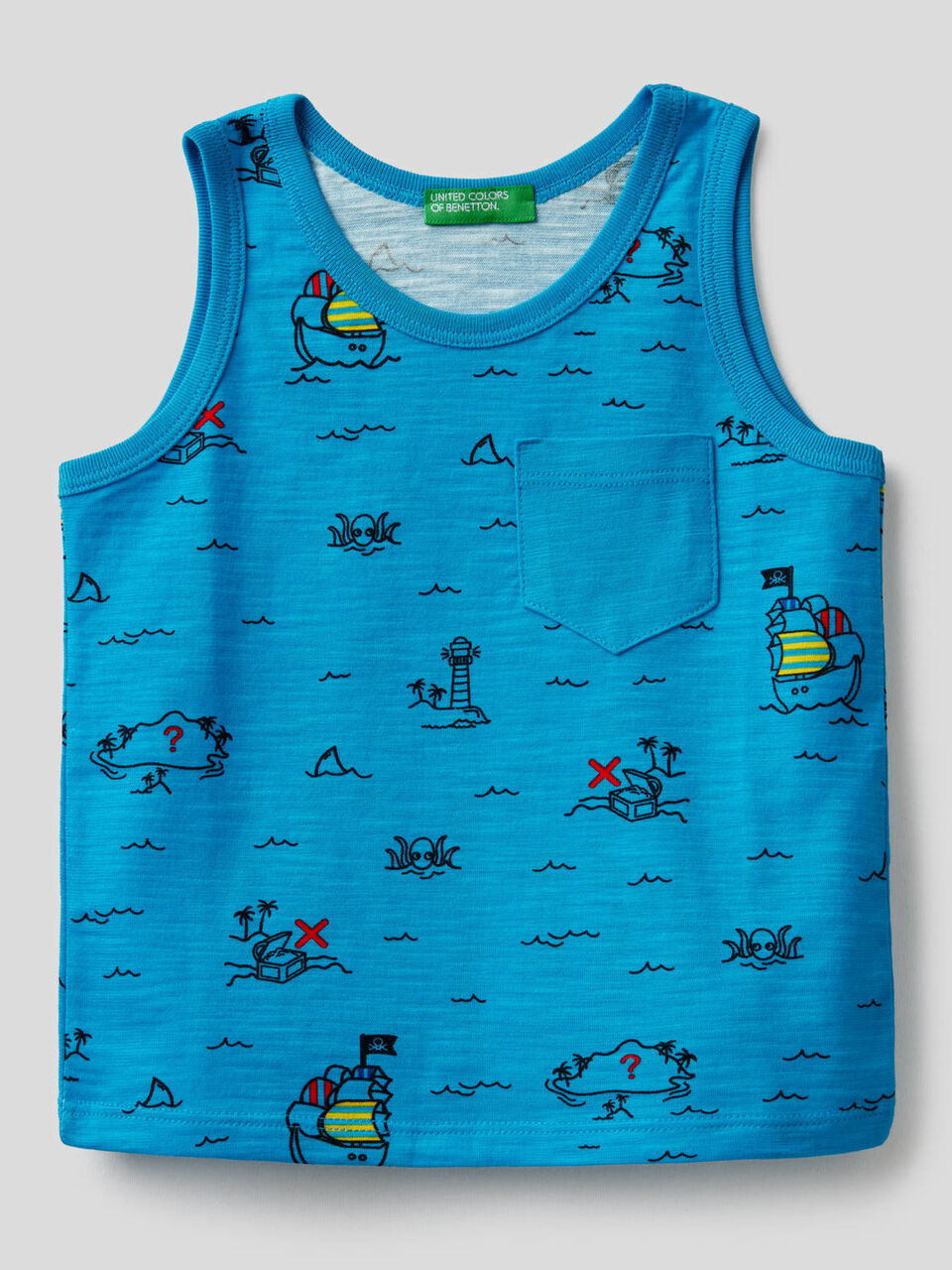Tank top with treasure island print image number 1