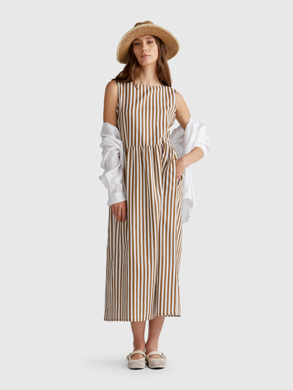 Striped midi dress Women
