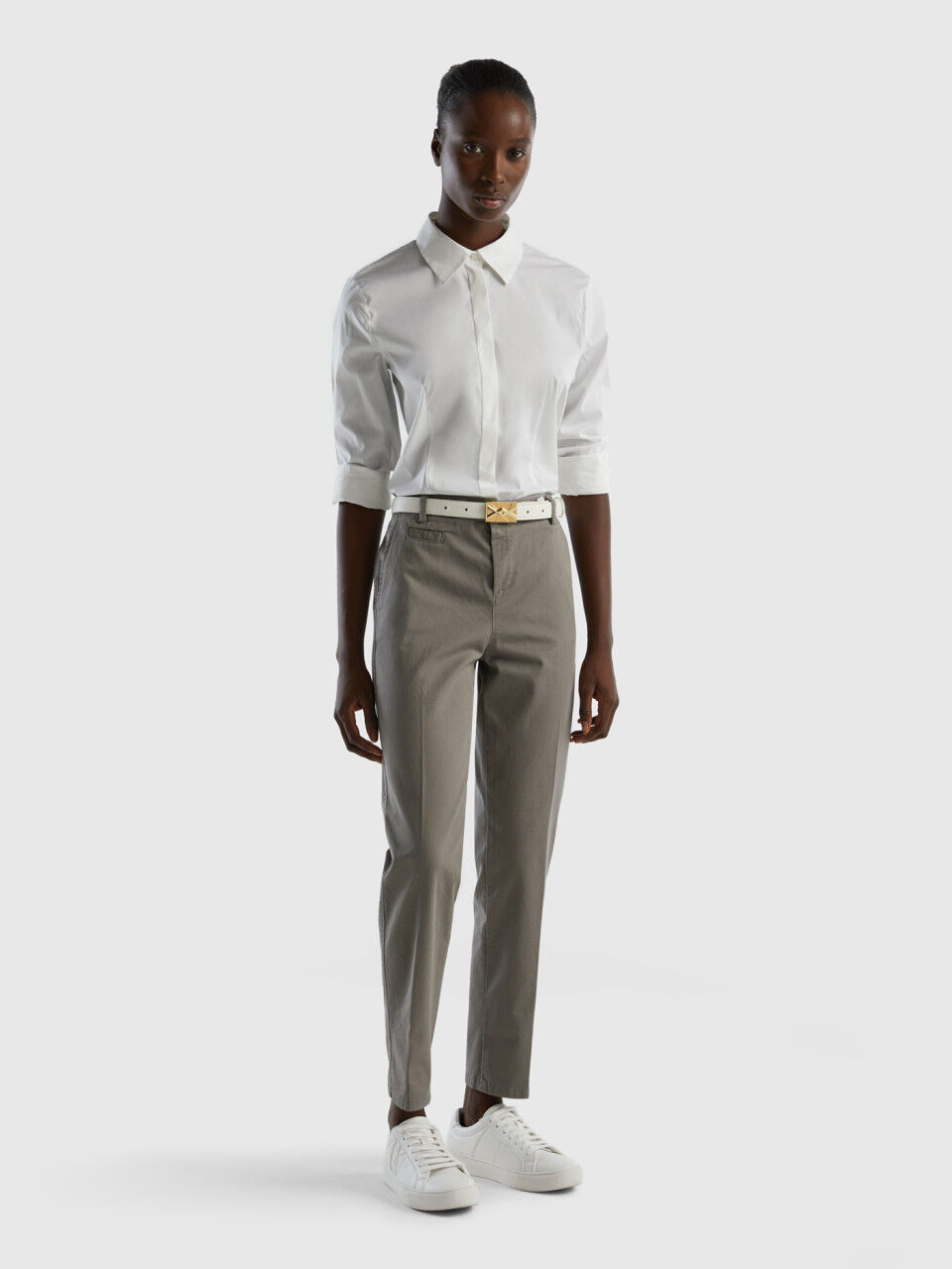 Shirt in stretch cotton blend
