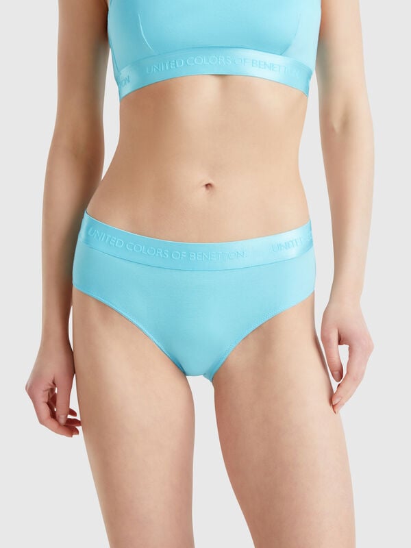 High-rise underwear in stretch cotton. Women