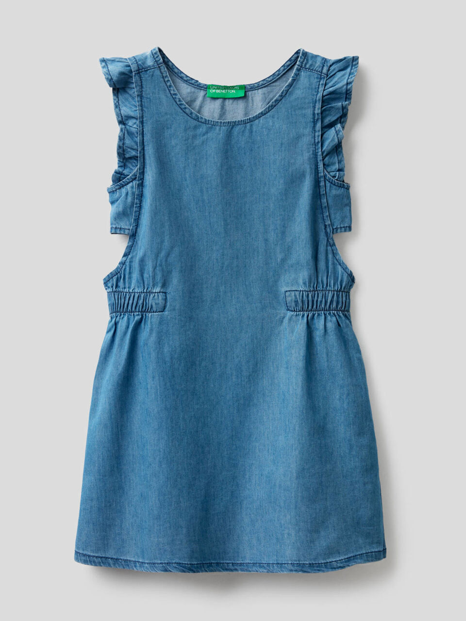 Dress in chambray fabric image number 1