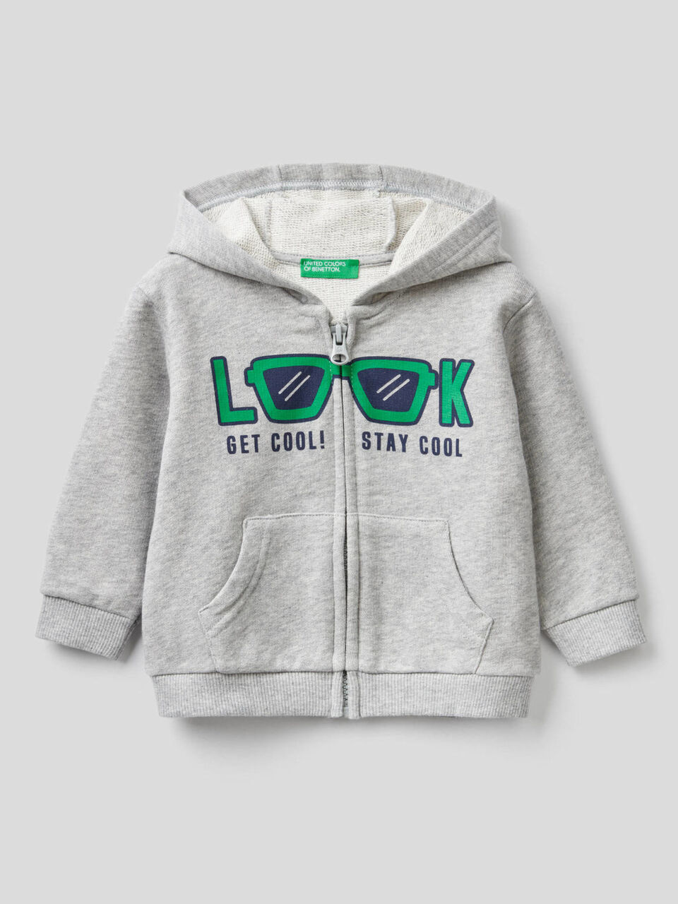 Sweatshirt with hood in organic cotton image number 1
