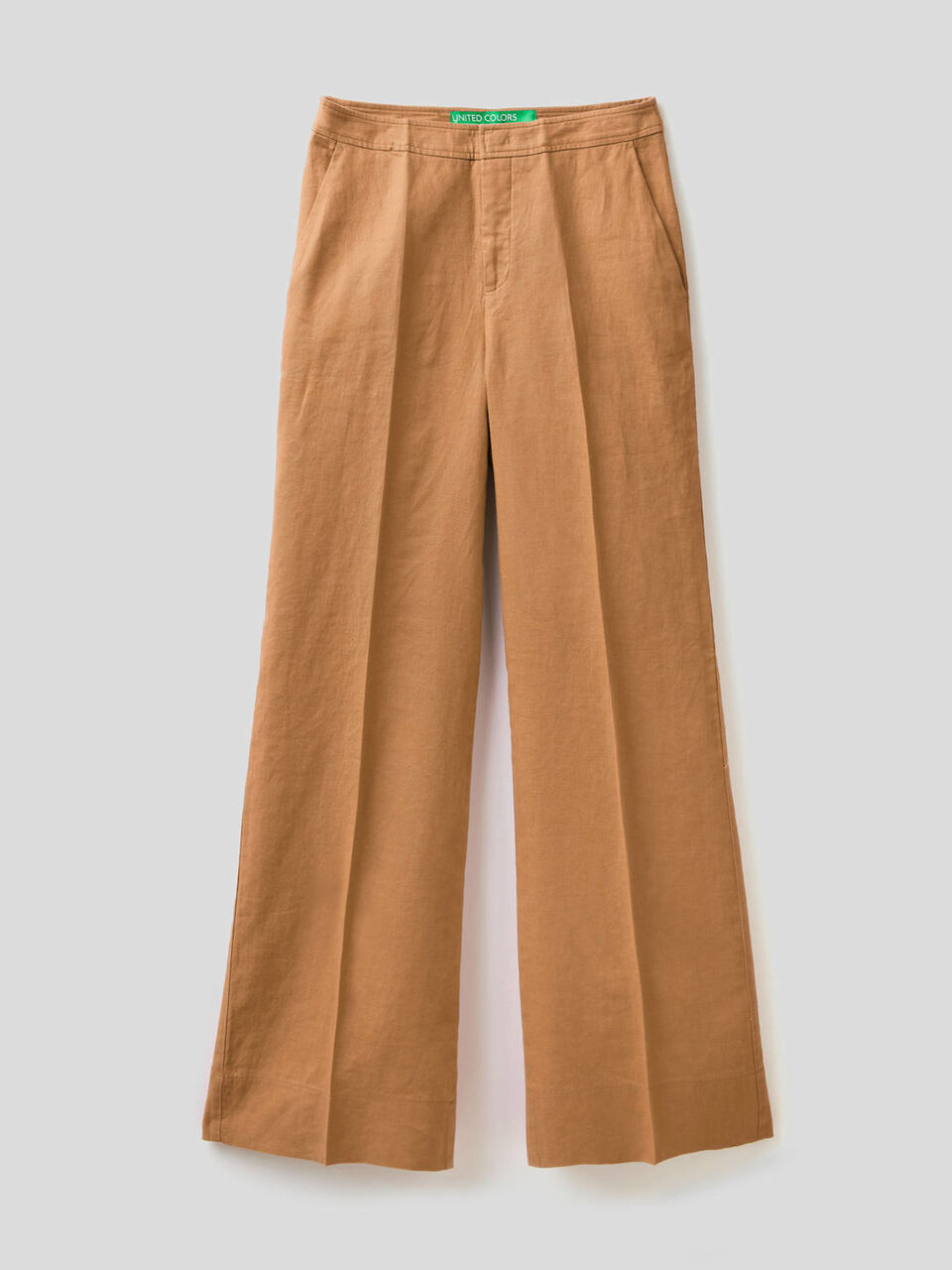 Palazzo trousers in 100% linen image number null