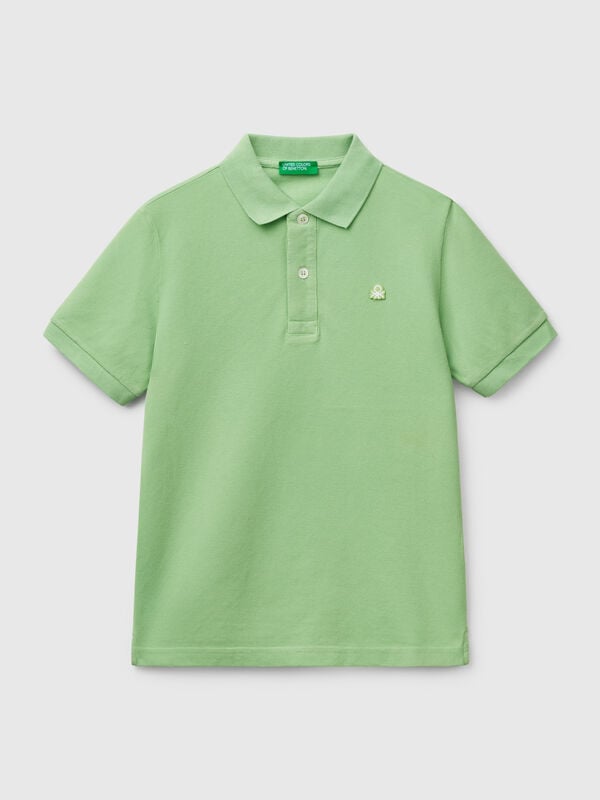 Slim fit polo in pure cotton Junior Boy