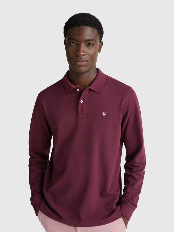 Long sleeve cotton polo  Men