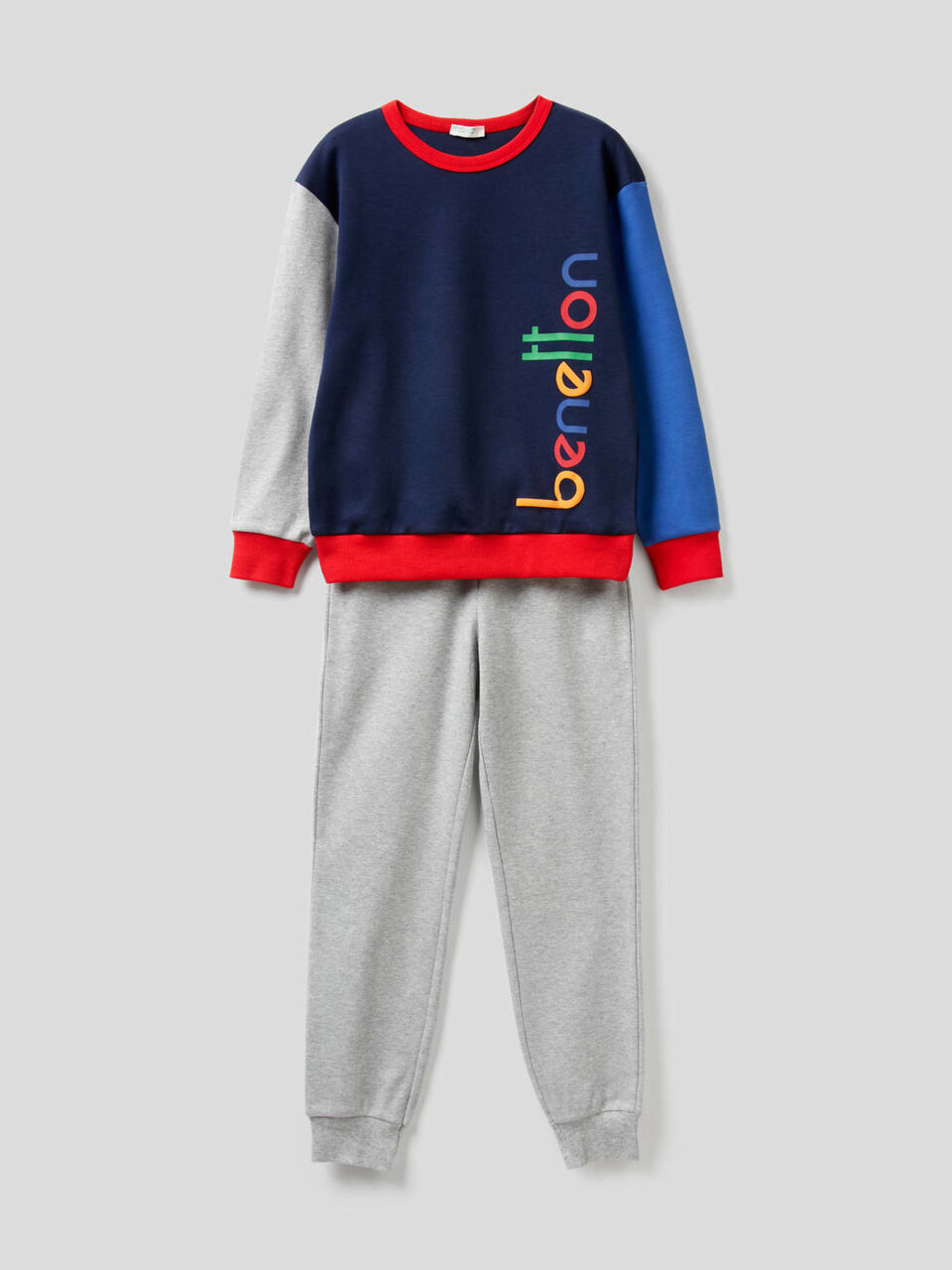 Pure cotton color block pyjamas image number 1