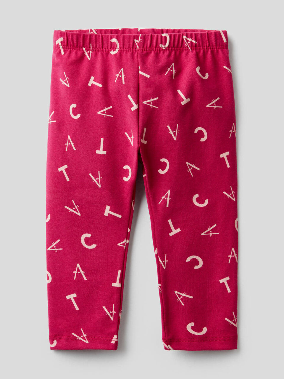Printed leggings in stretch cotton image number 1