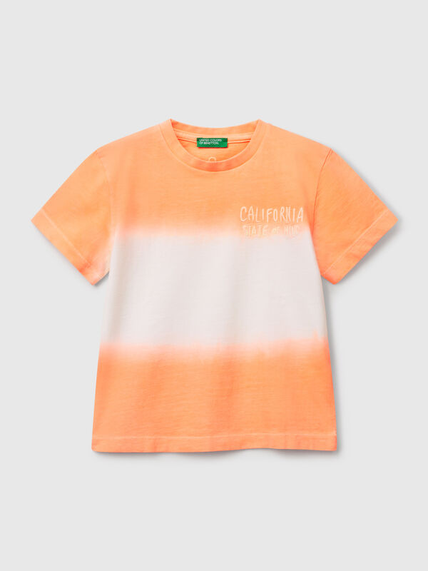 Dip-dye t-shirt with embroidery Junior Boy