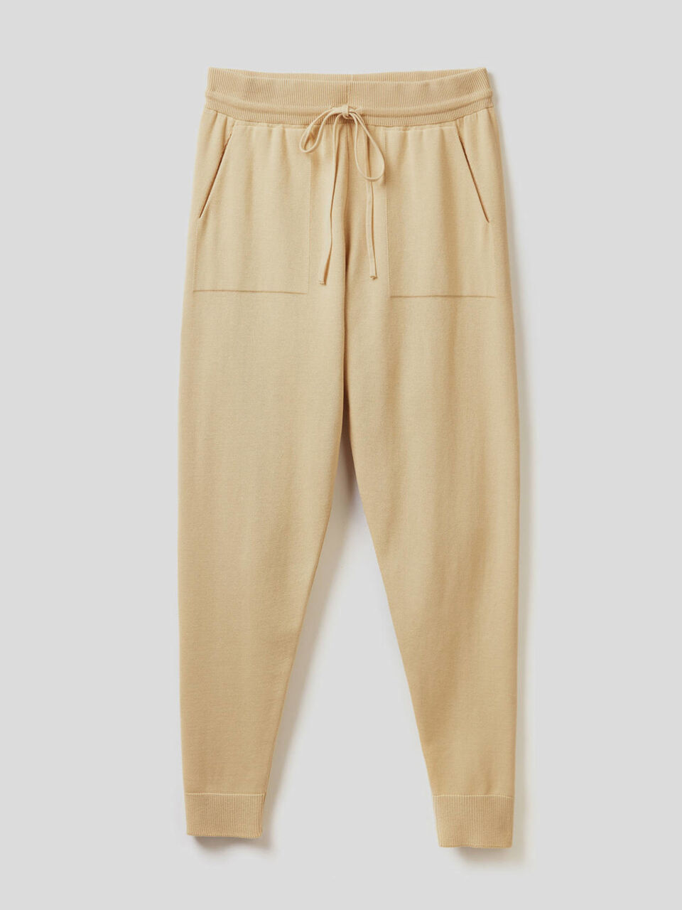 Trousers with drawstring in cotton tricot image number 1
