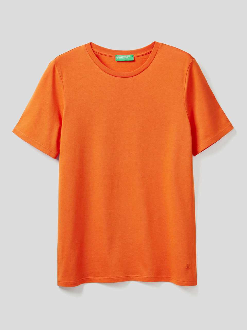 Solid color crew neck t-shirt image number 1