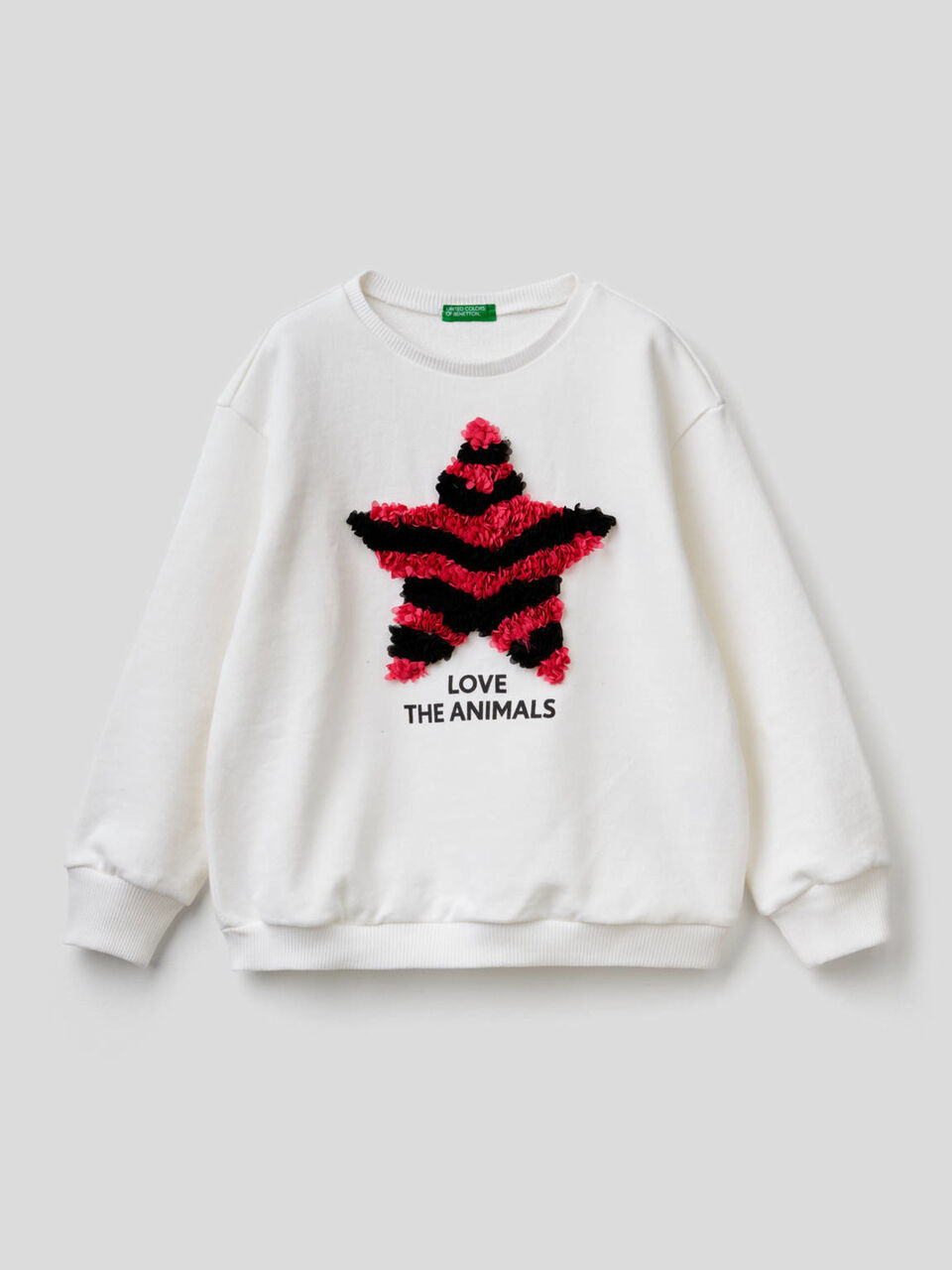 Sweatshirt in 100% cotton with applique image number 1