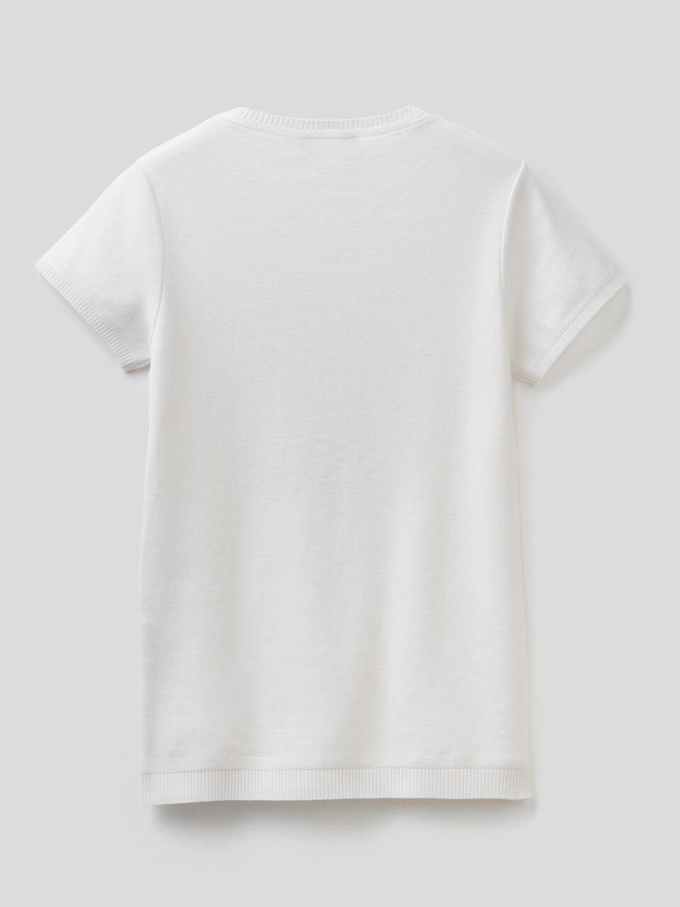 Short sleeve sweater in 100% cotton image number 2