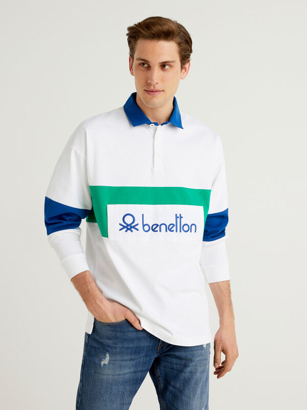 Rugby polo in organic cotton