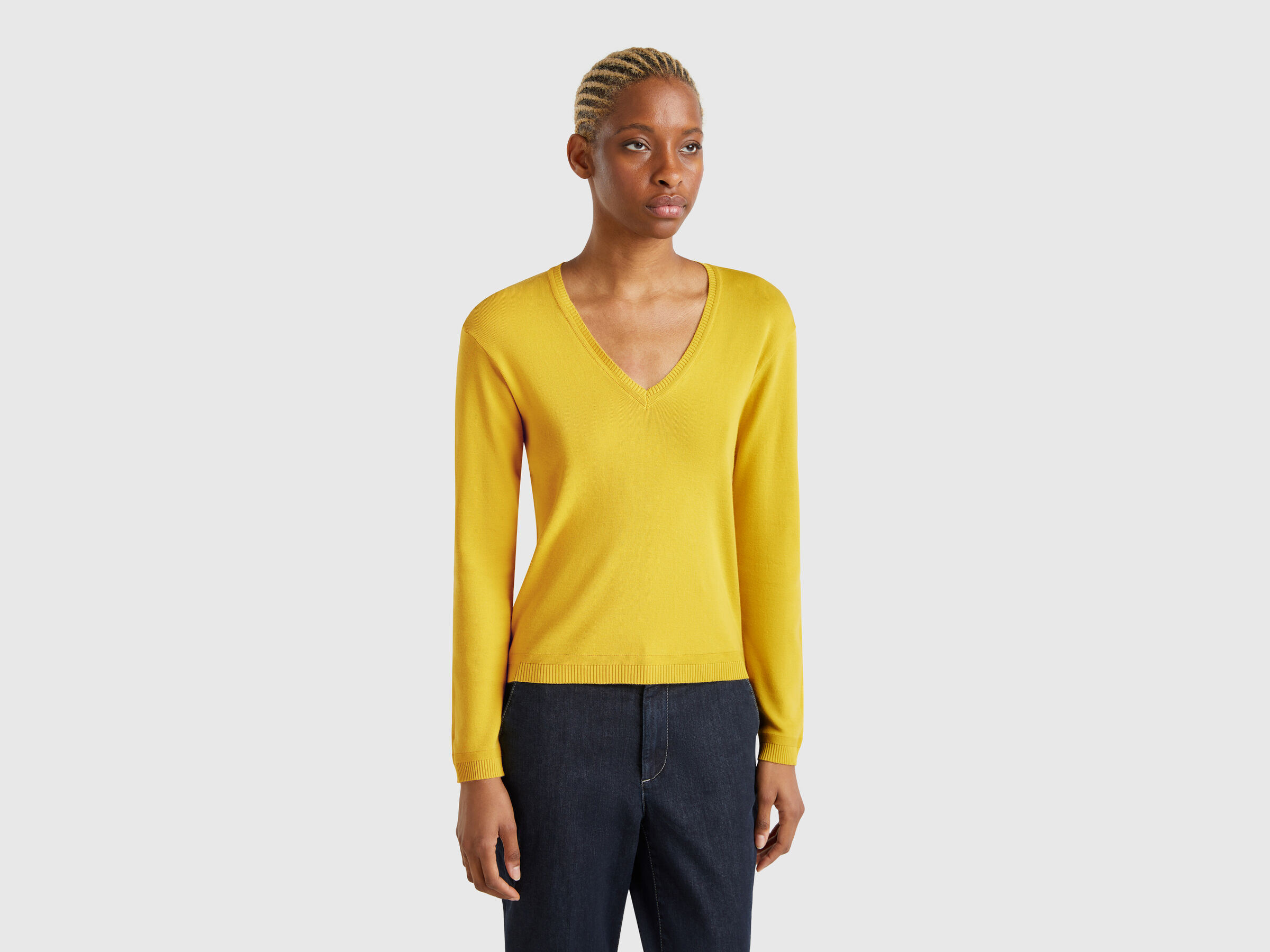 V NECK SWEATER L/S Women image number 0