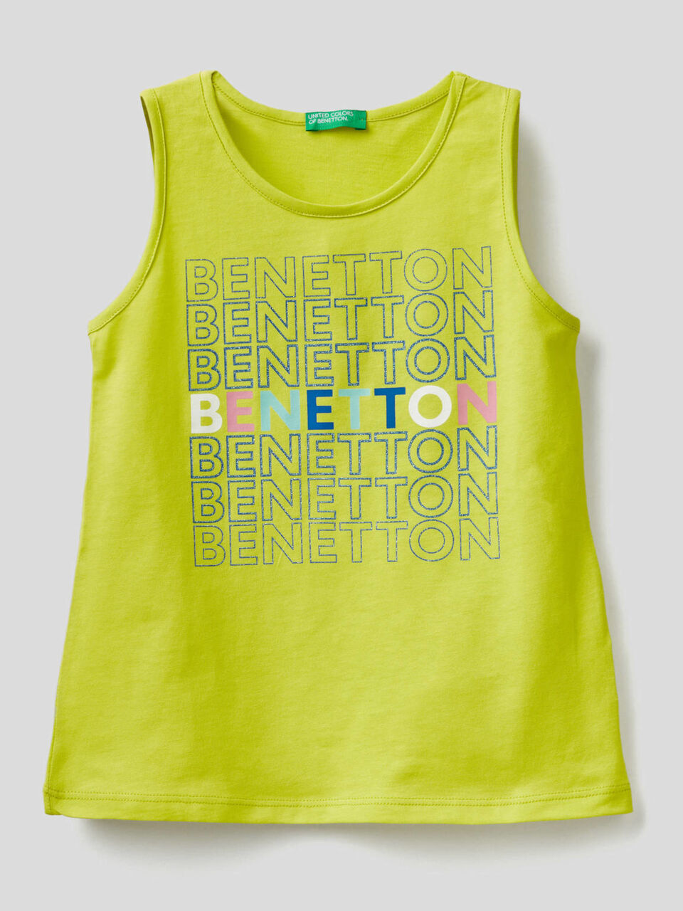 Tank top with glitter print image number 1