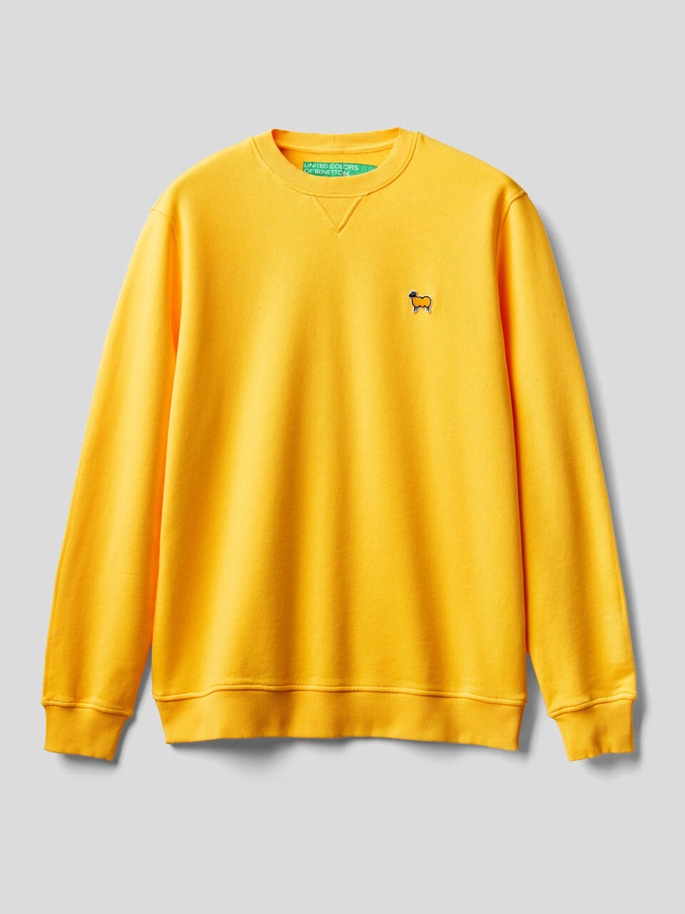 Solid colored sweatshirt in organic cotton image number 1