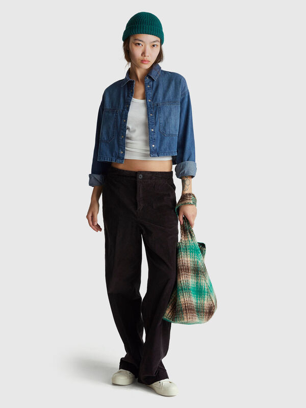 Wide velvet pants Women