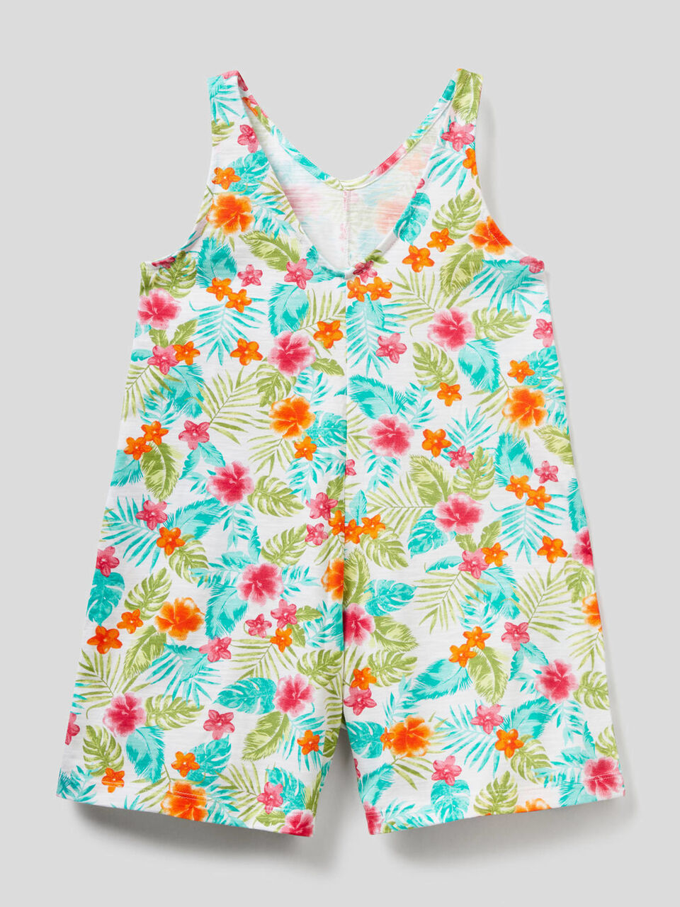 Patterned cover-up one-piece jumpsuit image number 2
