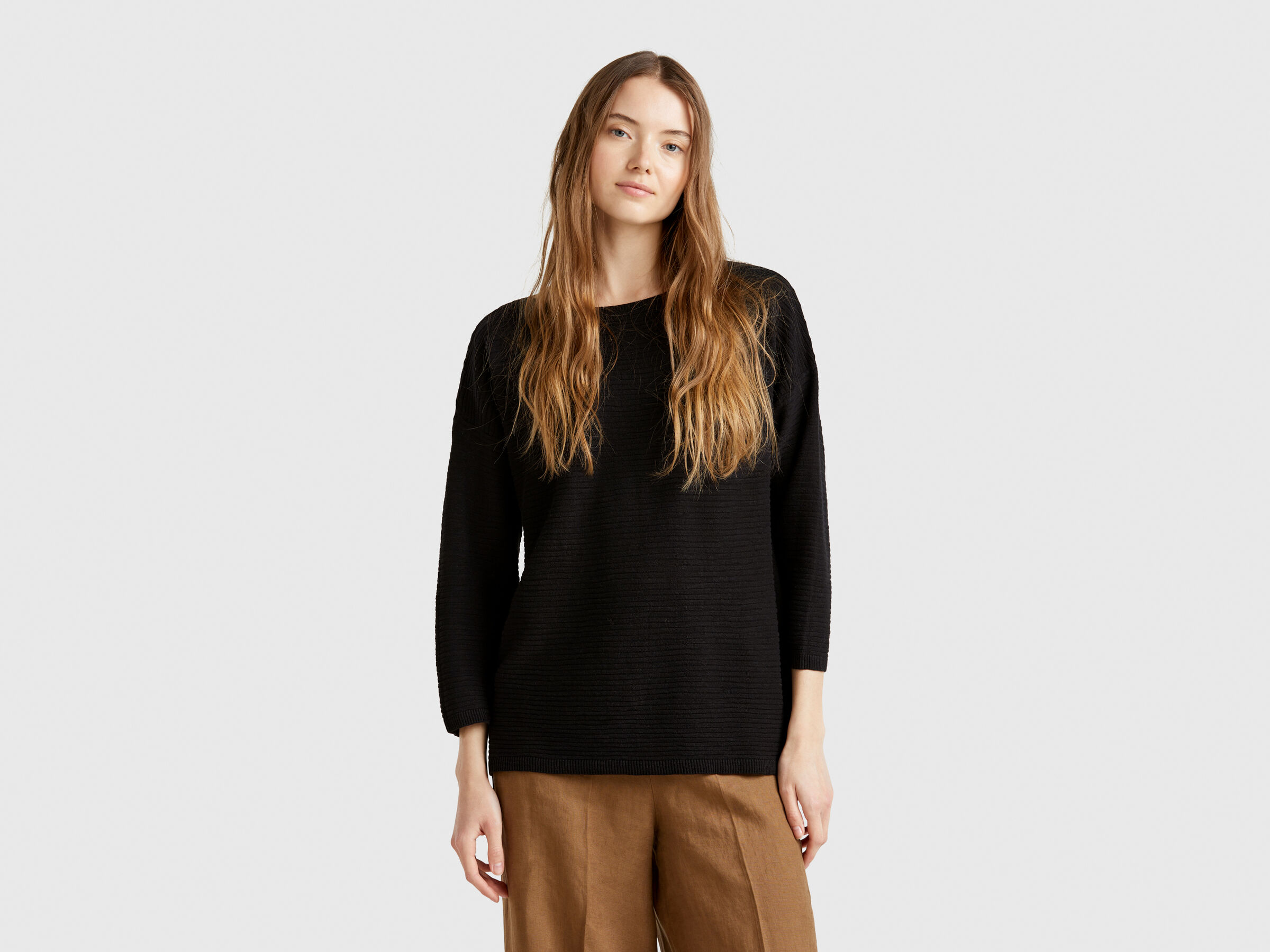 BOAT-NECK SWEAT.L/S Women image number 0