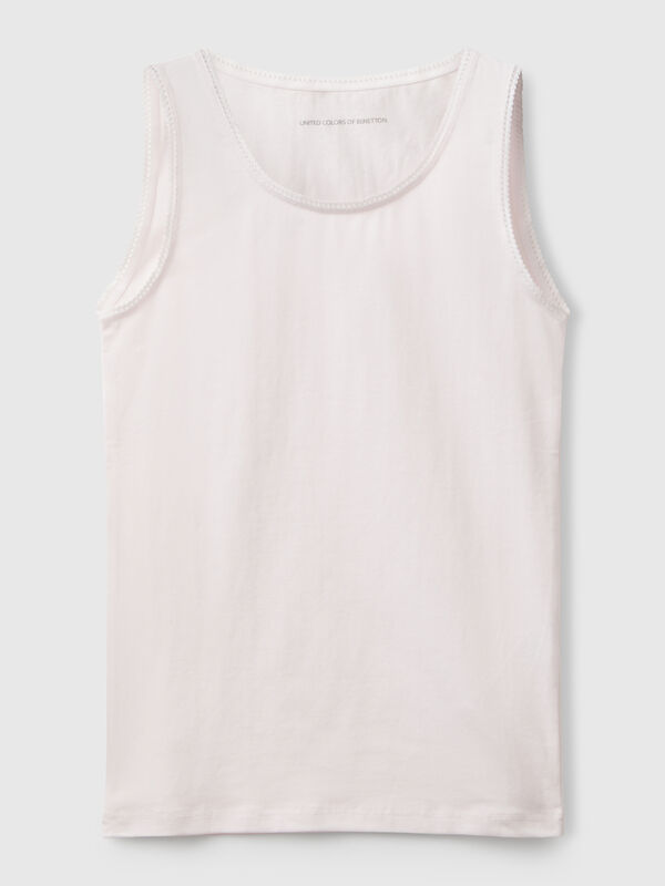 Two tank tops in stretch cotton Junior Girl