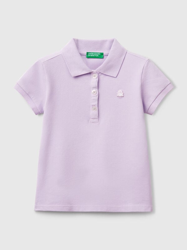 Short sleeve polo in cotton Junior Girl