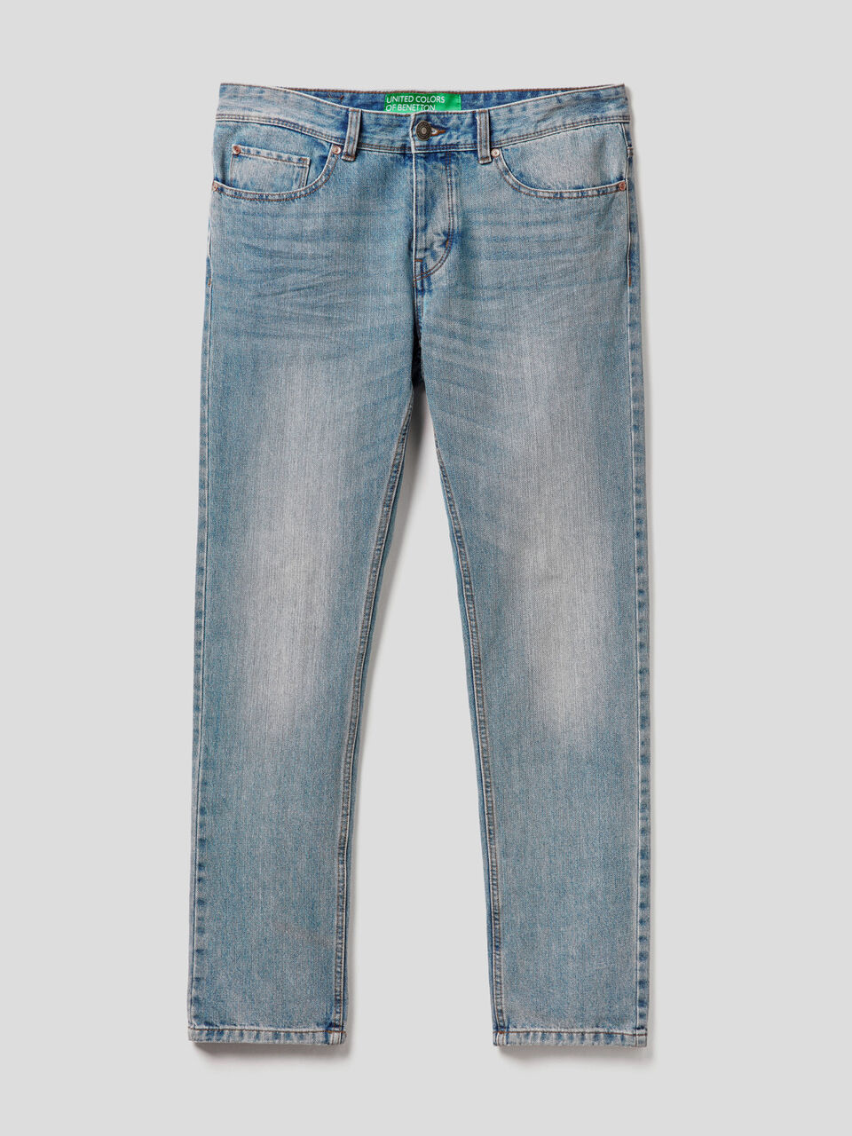 Straight leg 100% cotton jeans image number 1