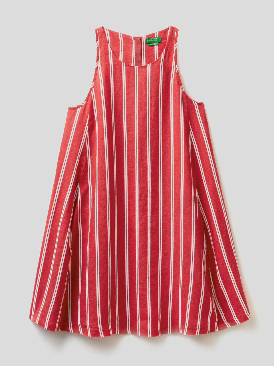 Dress in pattern print 100% linen image number 1