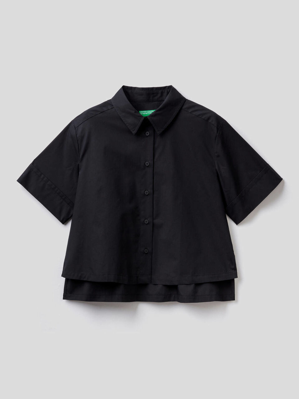Boxy shirt in 100% cotton image number 1
