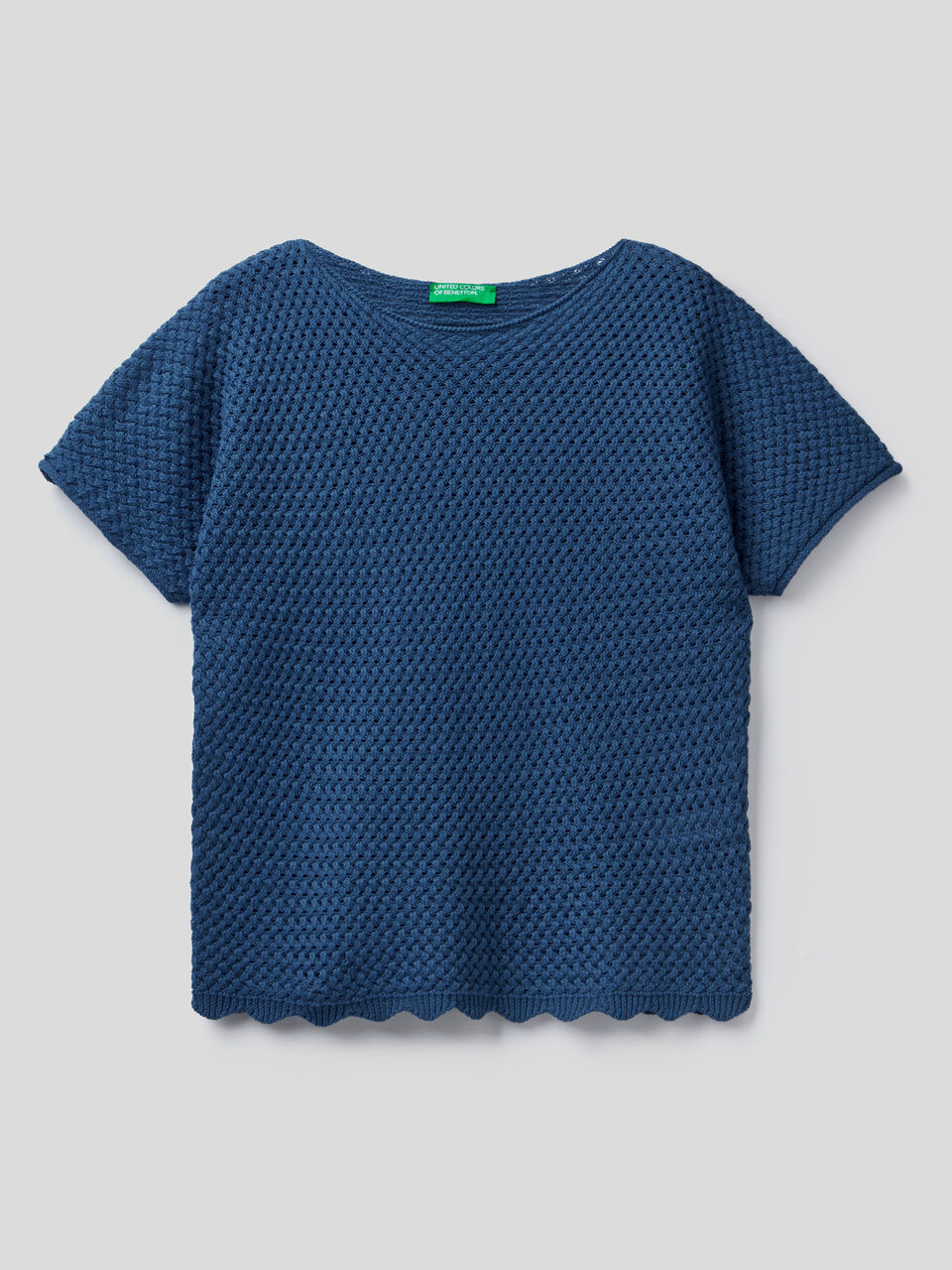 Short sleeve knit sweater image number 1