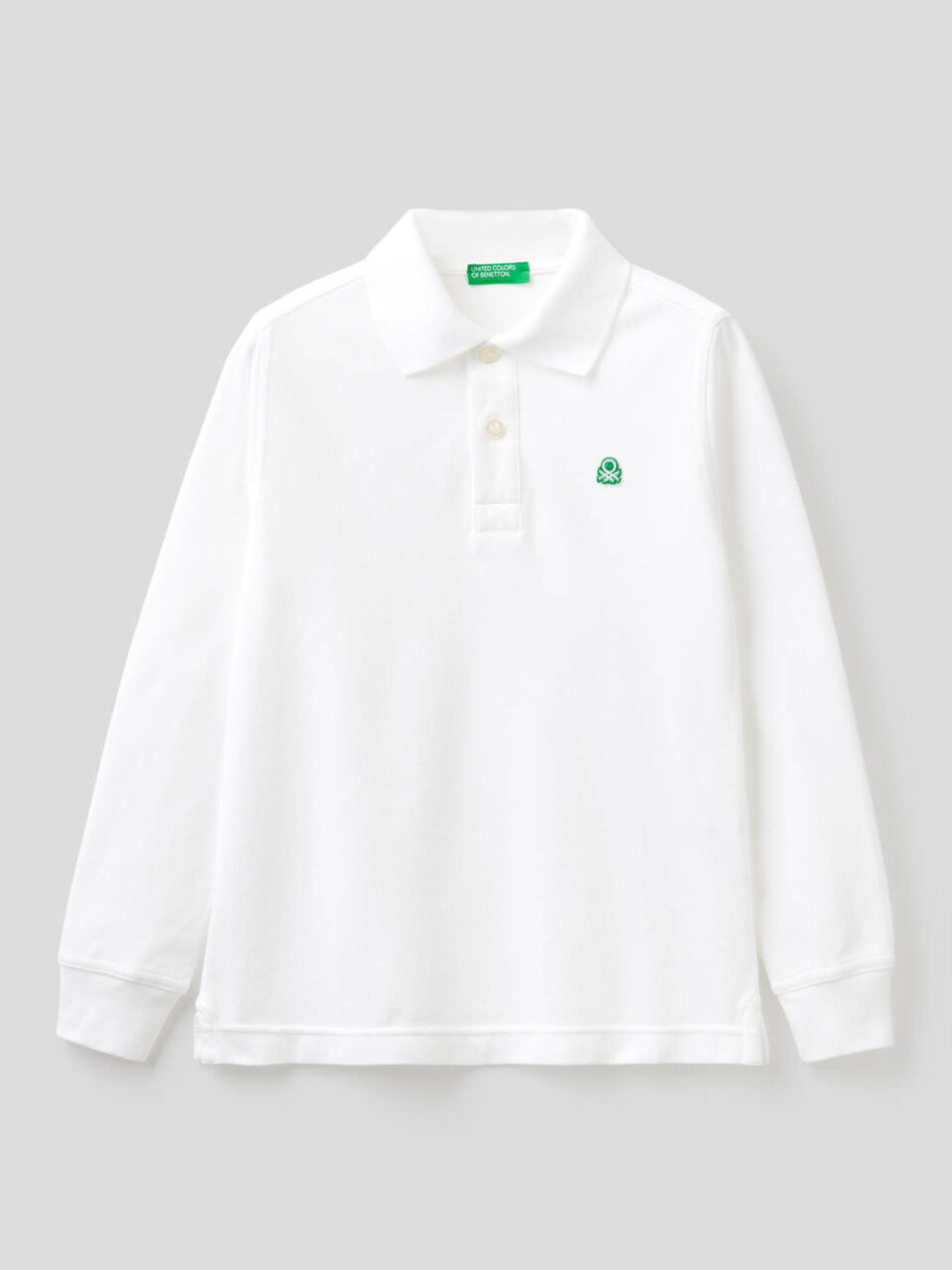 100% organic cotton long sleeve polo image number 1