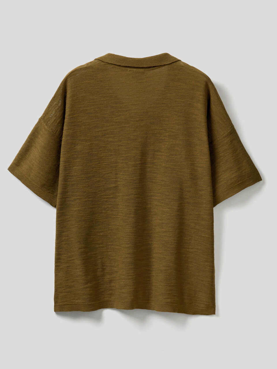 Polo in linen blend cotton image number 2