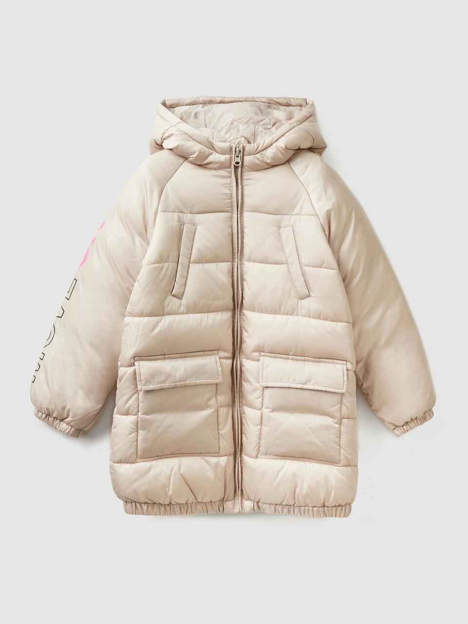 Jacket with print and hood image number 1