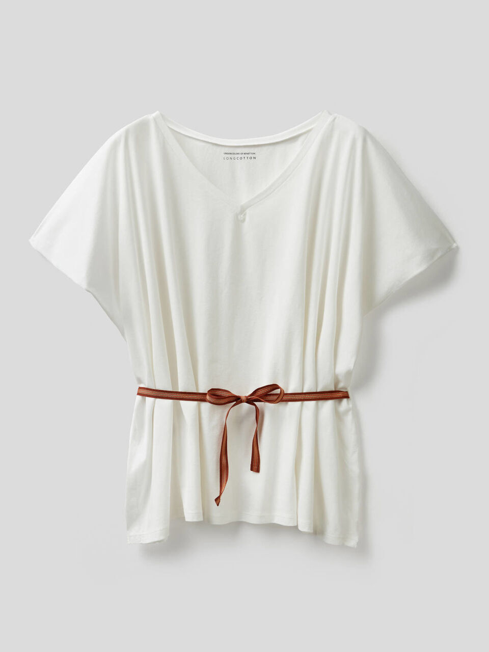 T-shirt with lurex belt image number 1