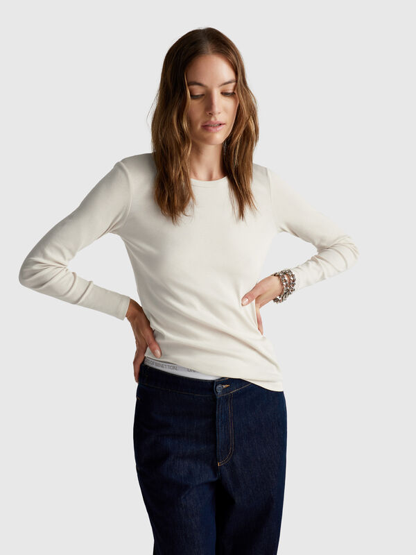 Long sleeve 100% cotton t-shirt Women