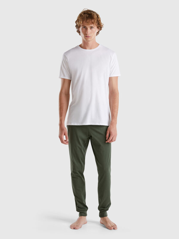 Trousers with elastic logo Men