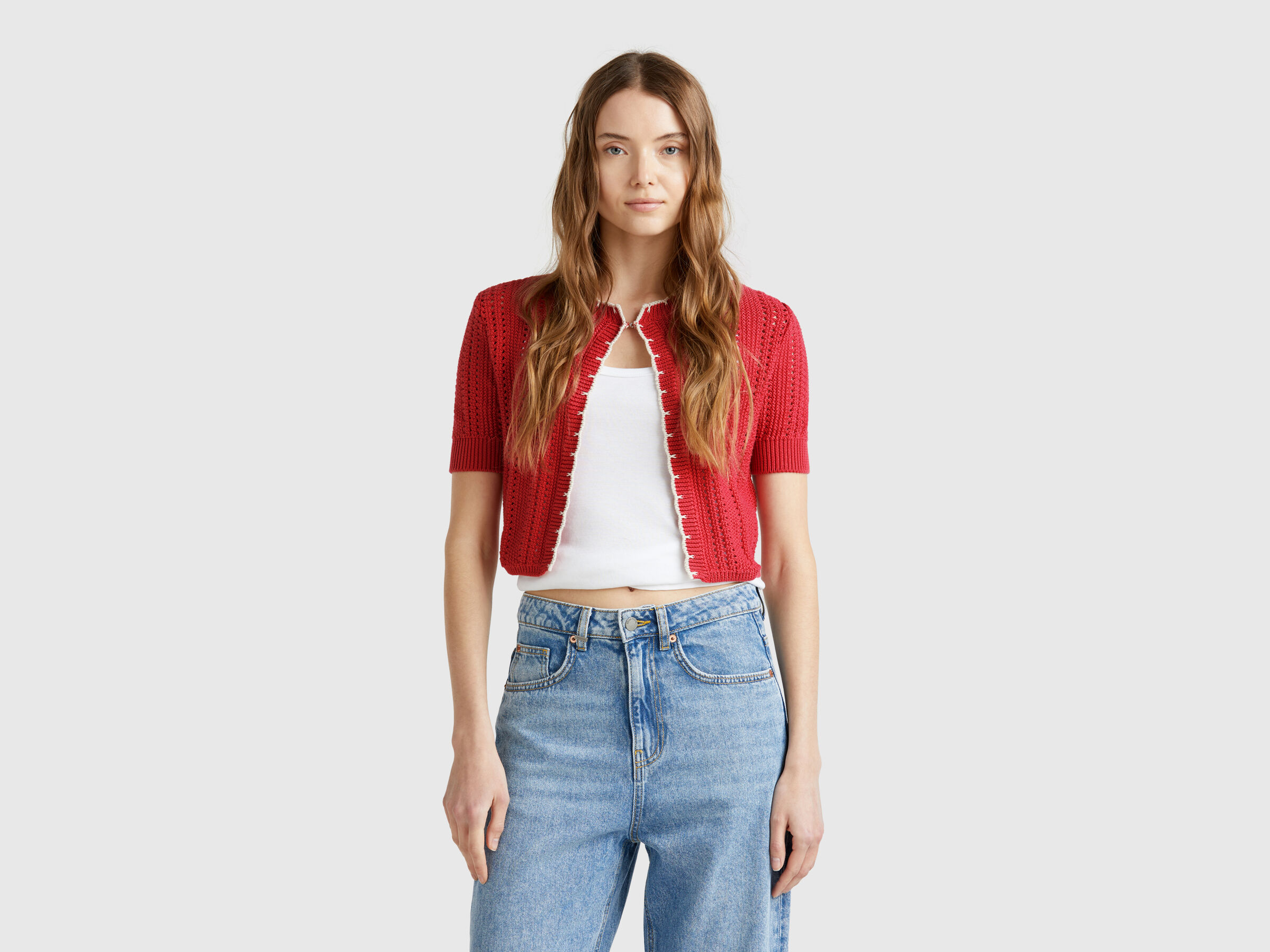 BUTTONED SWEATER H/S Women image number 0