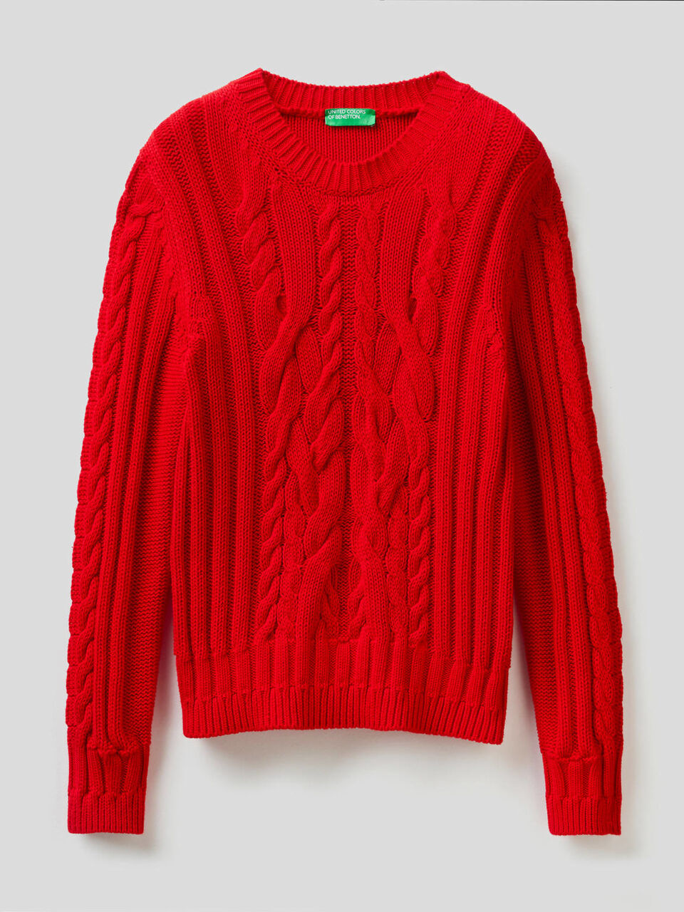 Knit sweater in 100% cotton image number 1