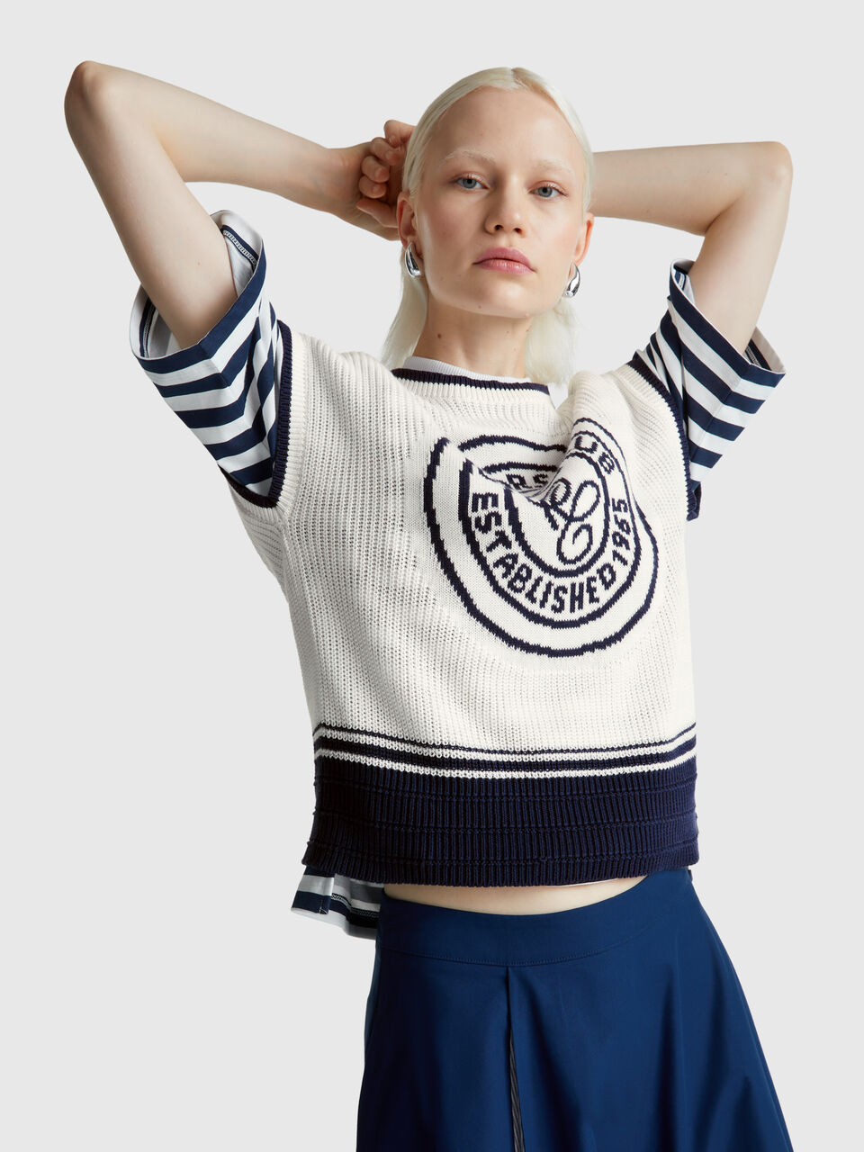 SLEEVELESS SWEATER Women image number null