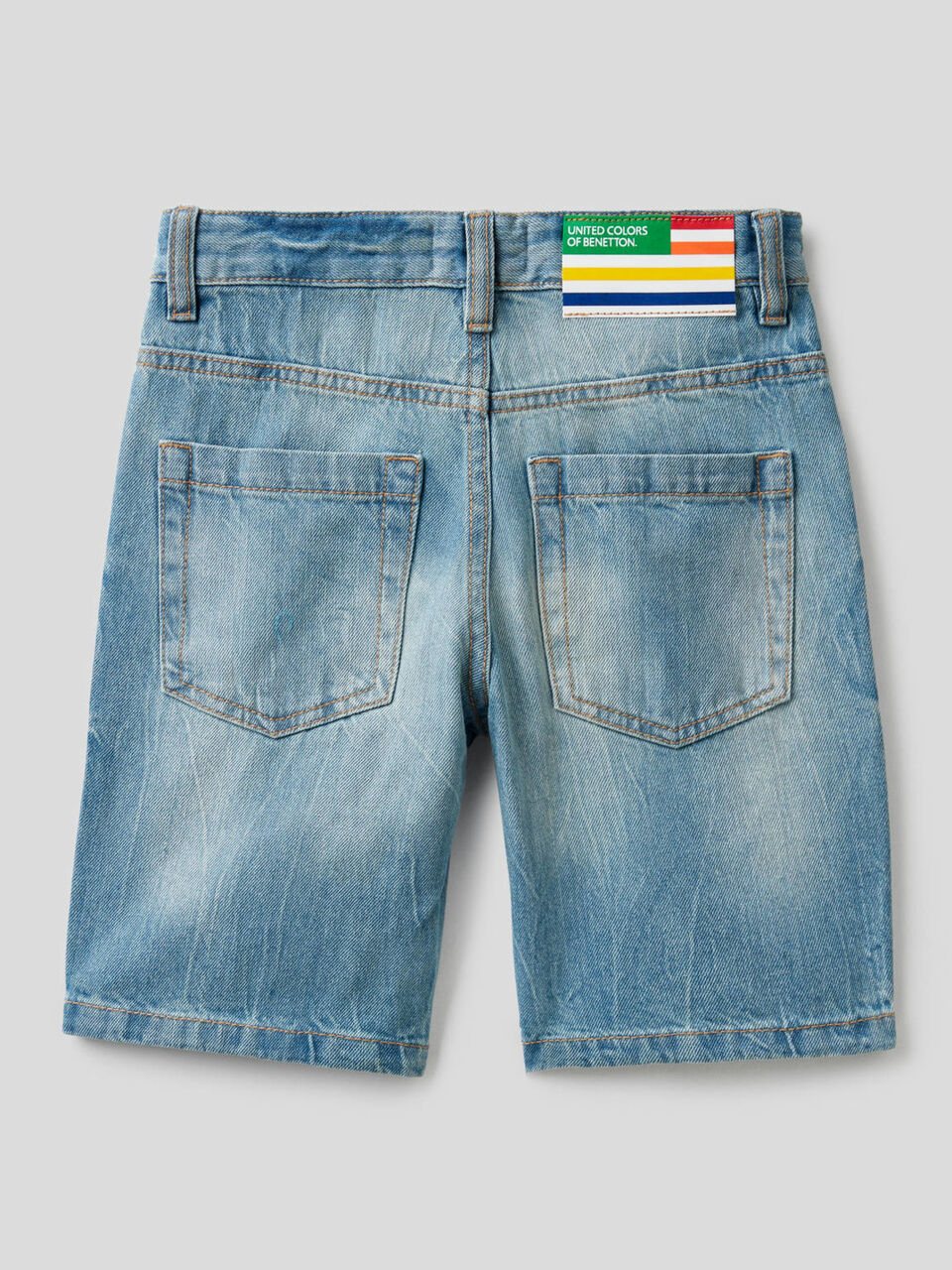 100% cotton denim bermudas image number 2