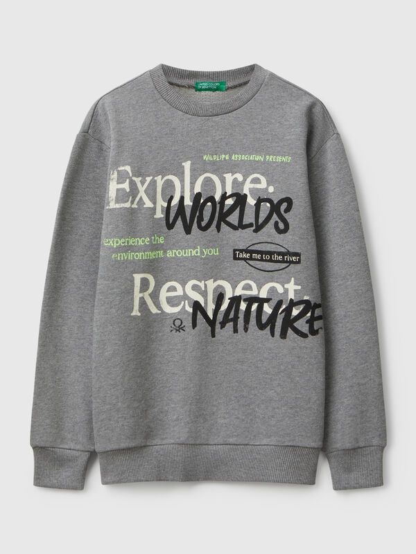 Sweatshirt with slogan print Junior Boy
