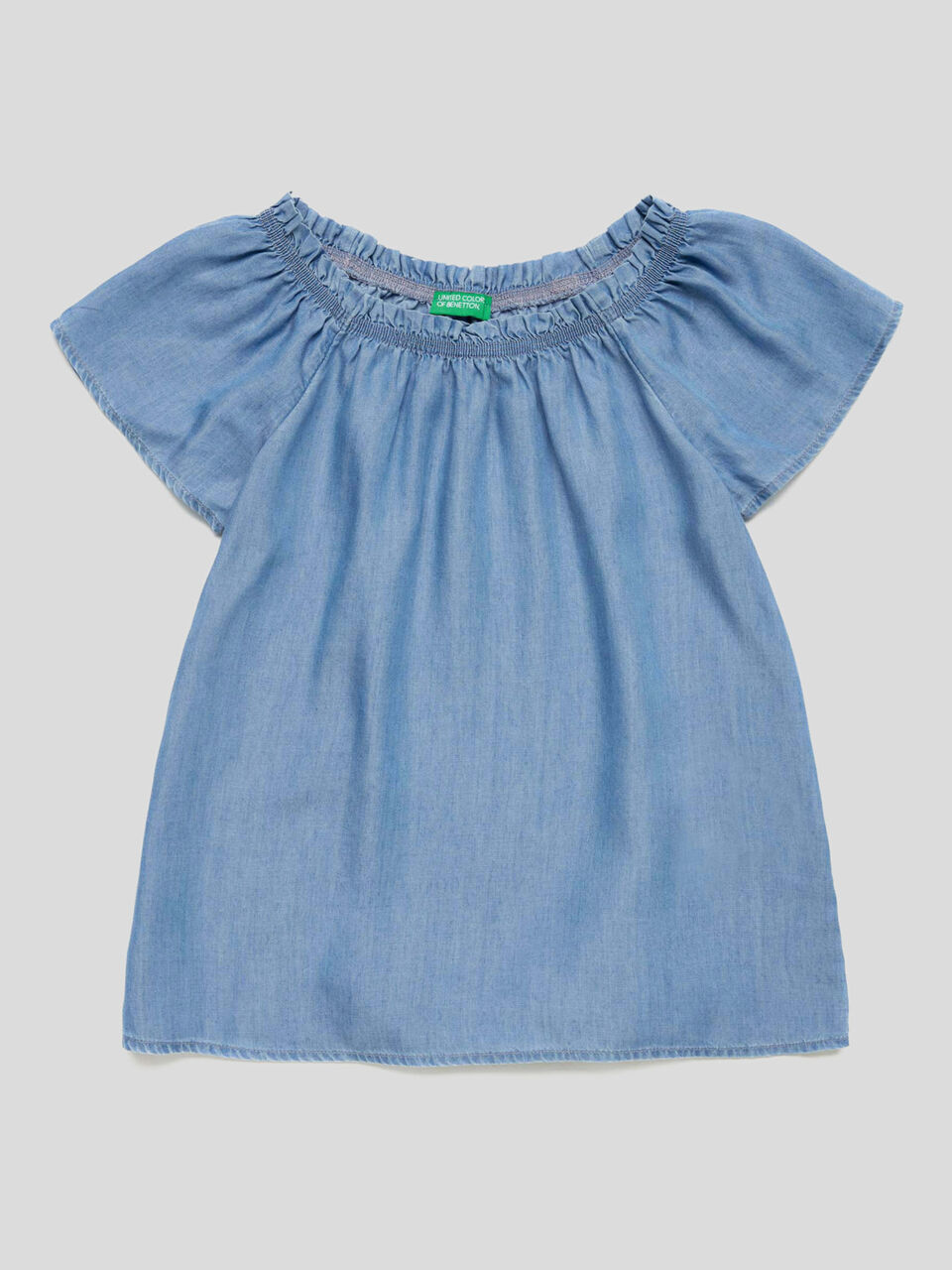 Flared blouse with rouches image number 1