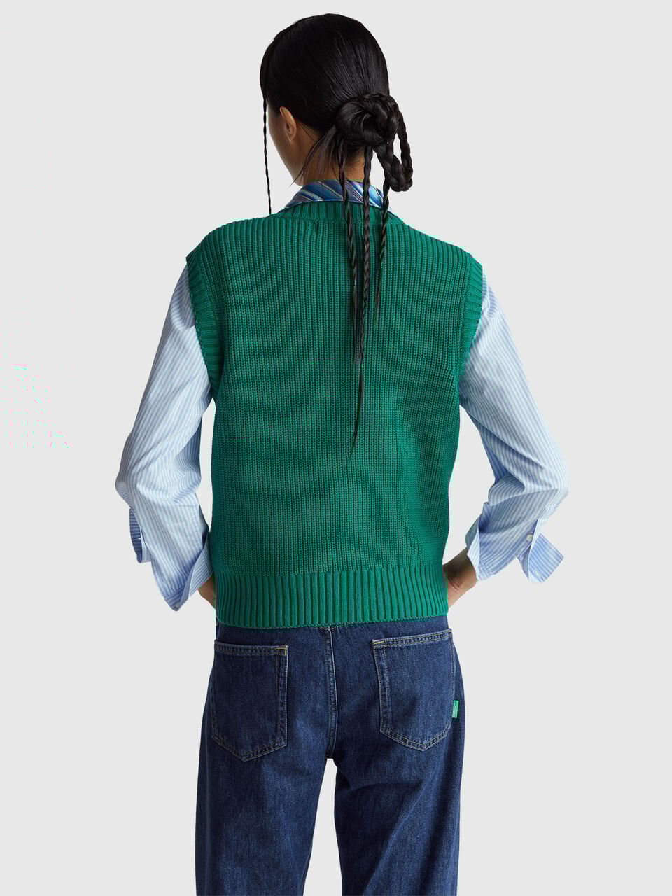 SLEEVELESS SWEATER Women image number null