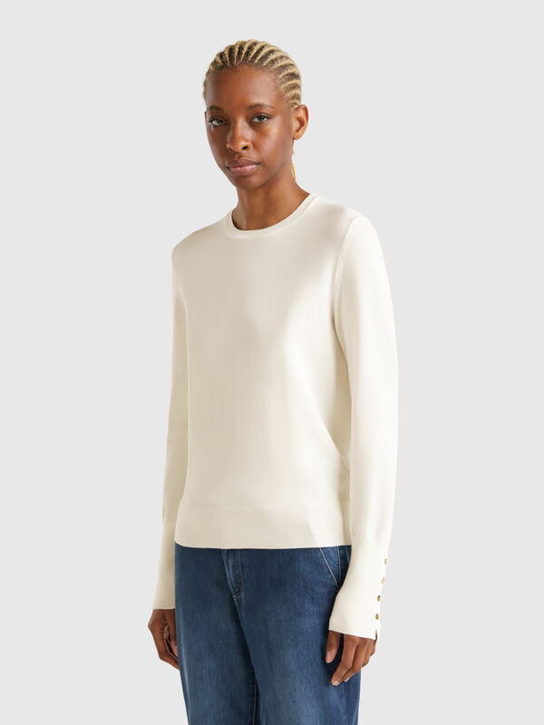 Slim fit sweater in viscose blend Women